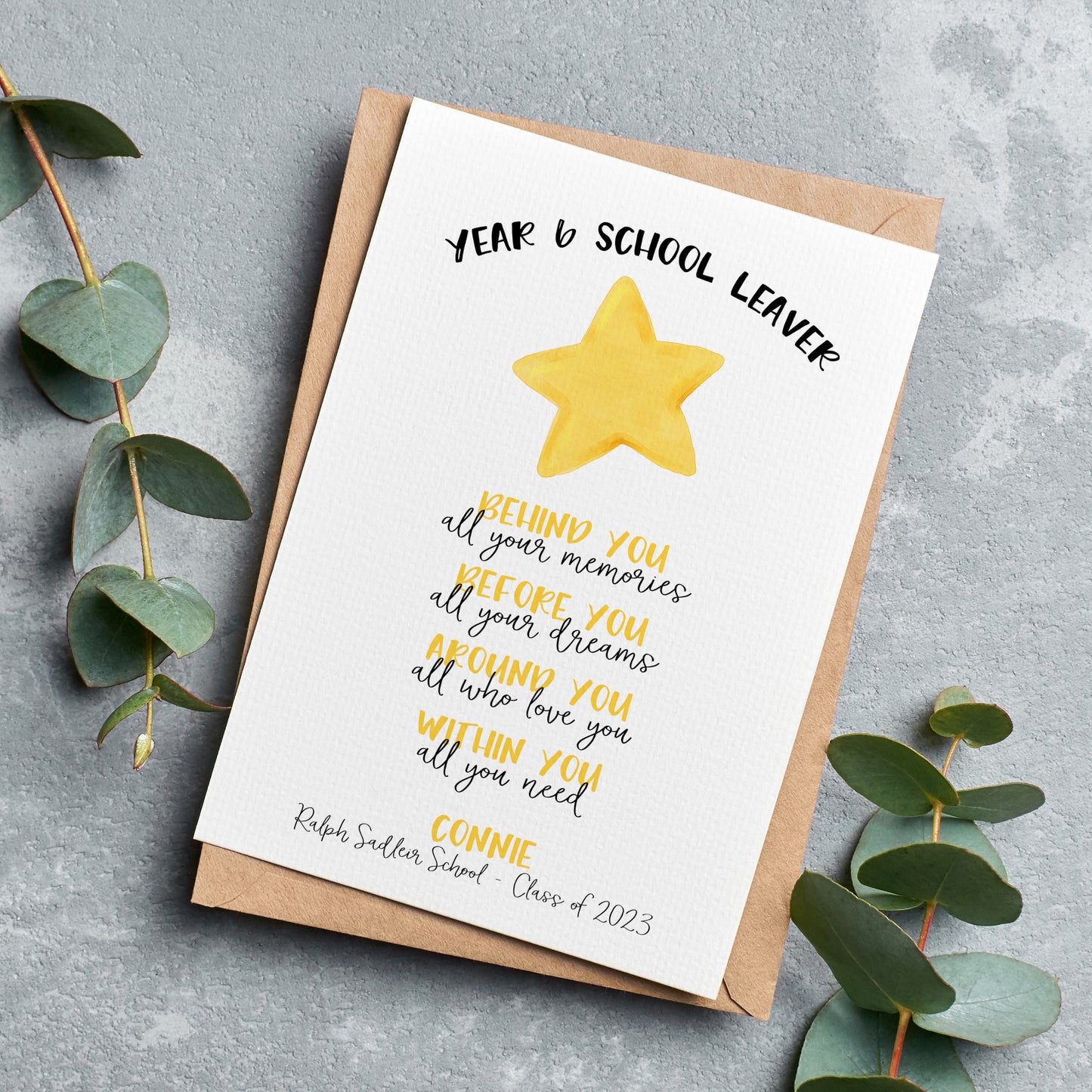 Leaver's Card - Star