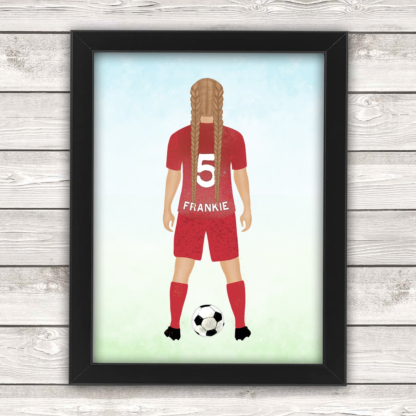 Girls Football Player Prints